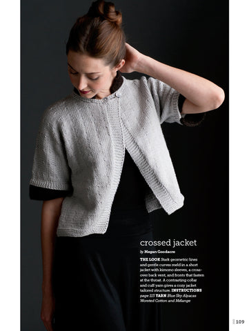 Crossed Jacket pattern now available for download at Interweave