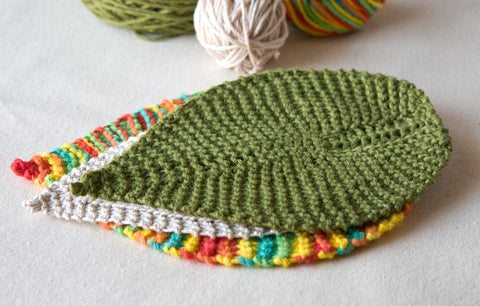 Free Knitting Pattern: Leafy Washcloth