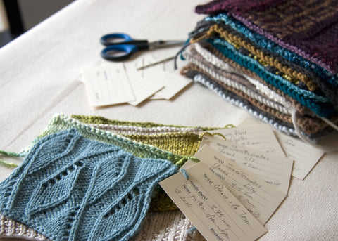 Knitting Swatch Spring Cleaning and a Free Download