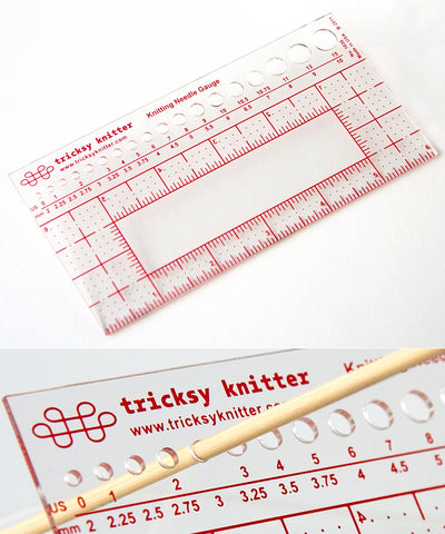 Knitting Needle Gauge and Ruler